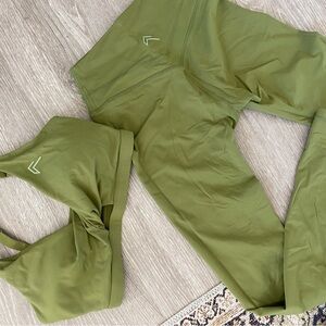 Oner Active Olive Green Sports Bra and Leggings Set